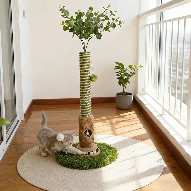 Rascador para Gatos 4 en 1 con Eucalipto y Sisal Natural