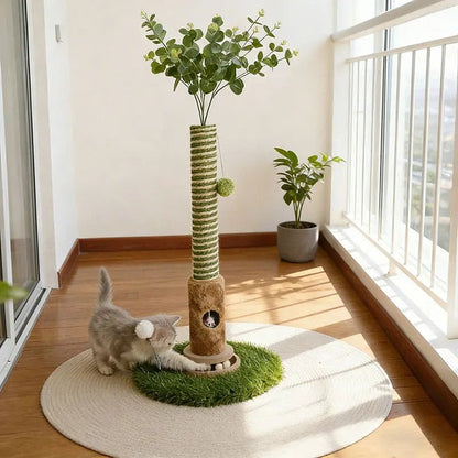 Rascador para Gatos 4 en 1 con Eucalipto y Sisal Natural