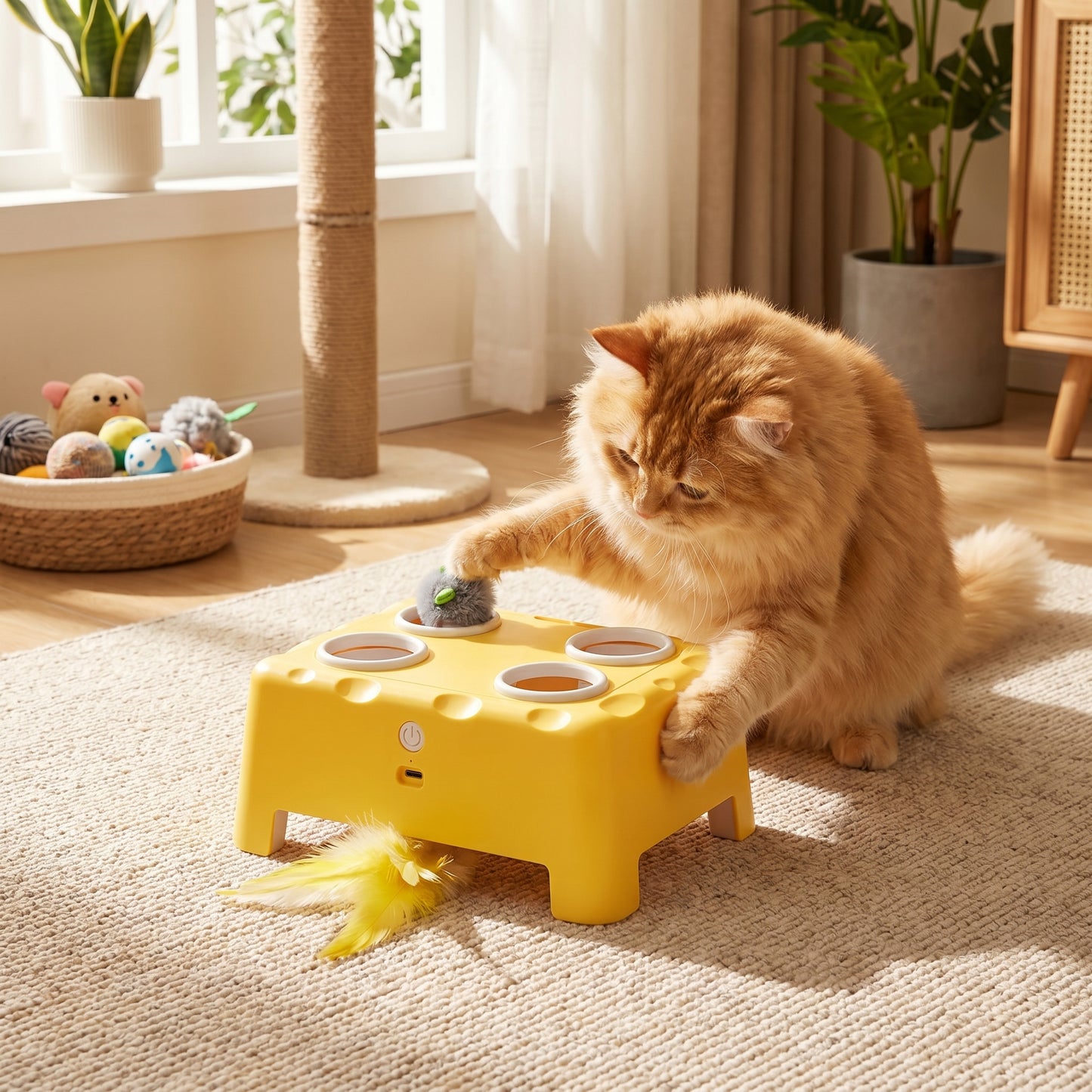 Juguete Interactivo 3 en 1 para Gatos