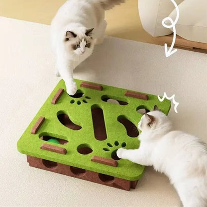 Juguete Laberinto de Fieltro para Gatos con 5 Bolas