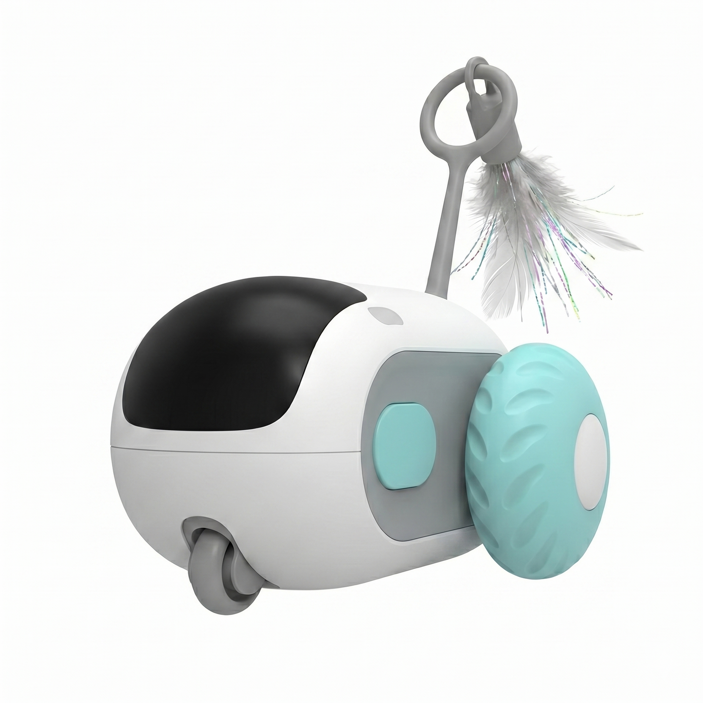 Juguete Interactivo para Gatos – Coche Teledirigido con Plumas