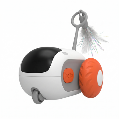 Juguete Interactivo para Gatos – Coche Teledirigido con Plumas