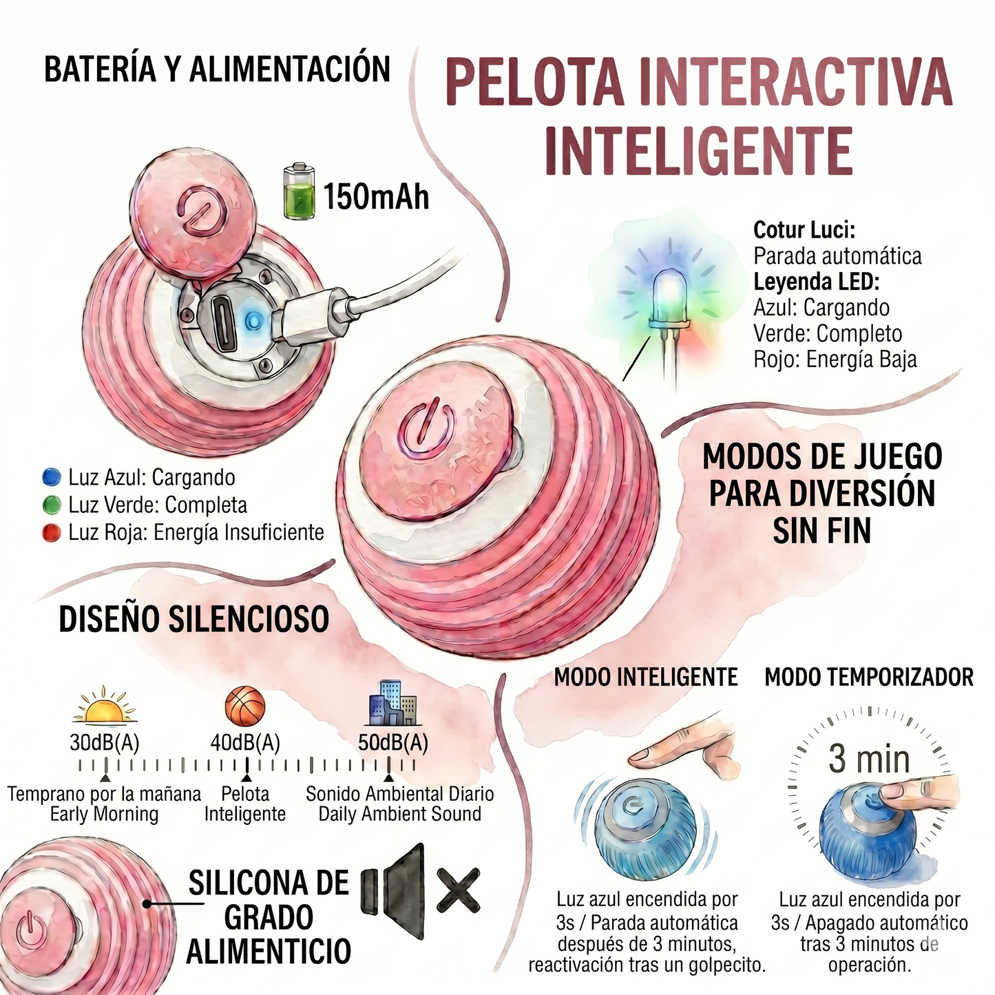 Pelota Interactiva para Gatos