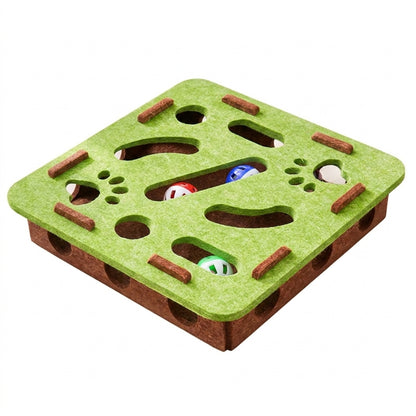 Juguete Laberinto de Fieltro para Gatos con 5 Bolas