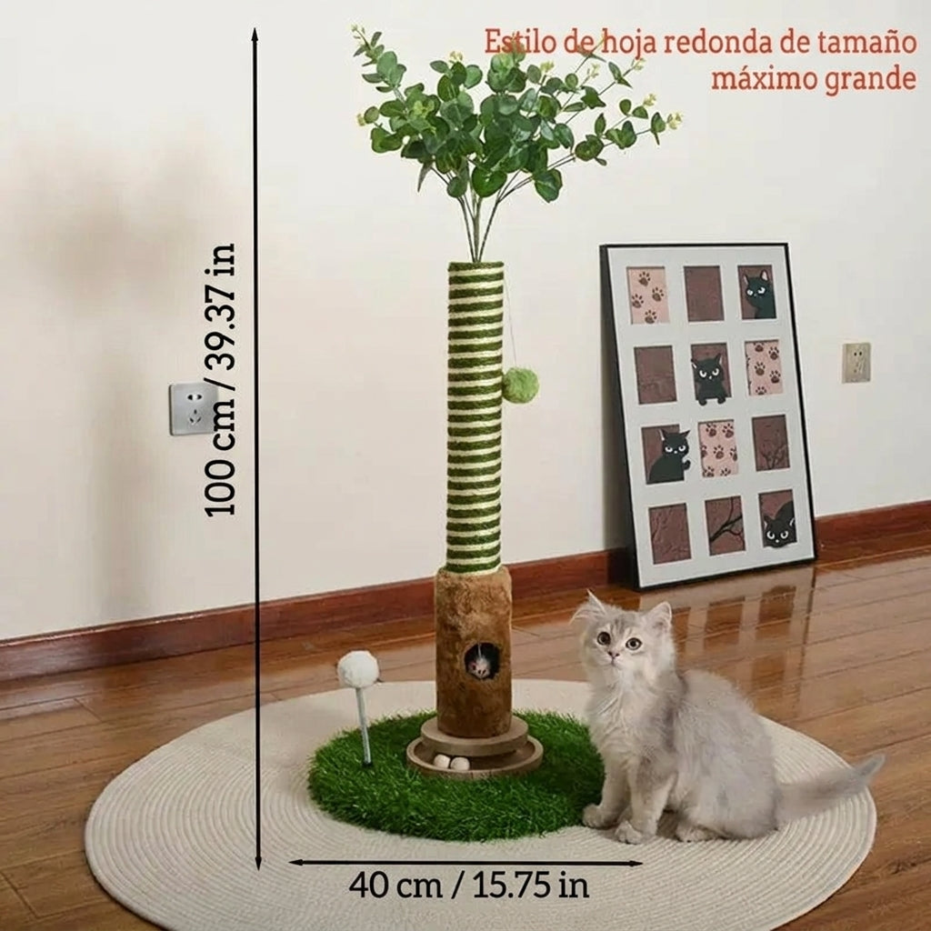 Rascador para Gatos 4 en 1 con Eucalipto y Sisal Natural