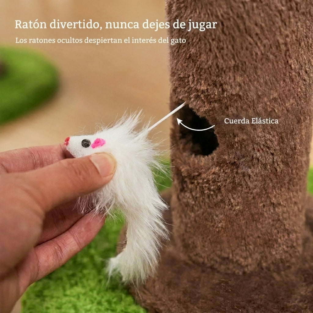 Rascador para Gatos 4 en 1 con Eucalipto y Sisal Natural