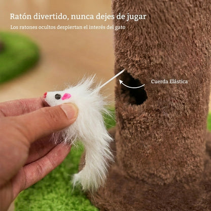 Rascador para Gatos 4 en 1 con Eucalipto y Sisal Natural