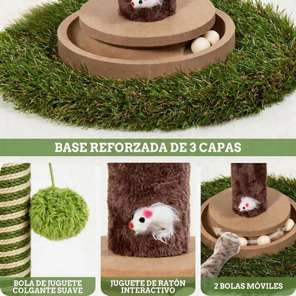 Rascador para Gatos 4 en 1 con Eucalipto y Sisal Natural