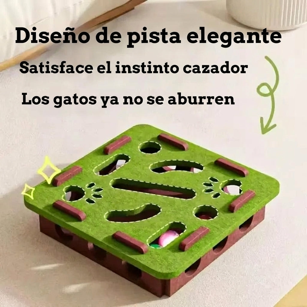 Juguete Laberinto de Fieltro para Gatos con 5 Bolas