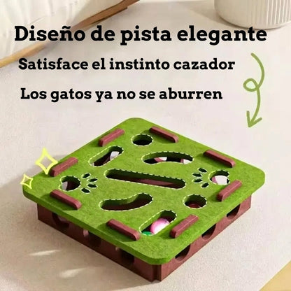 Juguete Laberinto de Fieltro para Gatos con 5 Bolas