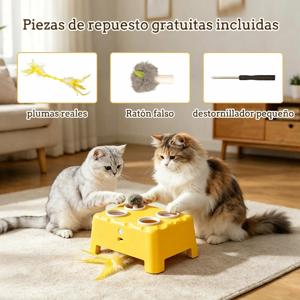 Juguete Interactivo 3 en 1 para Gatos