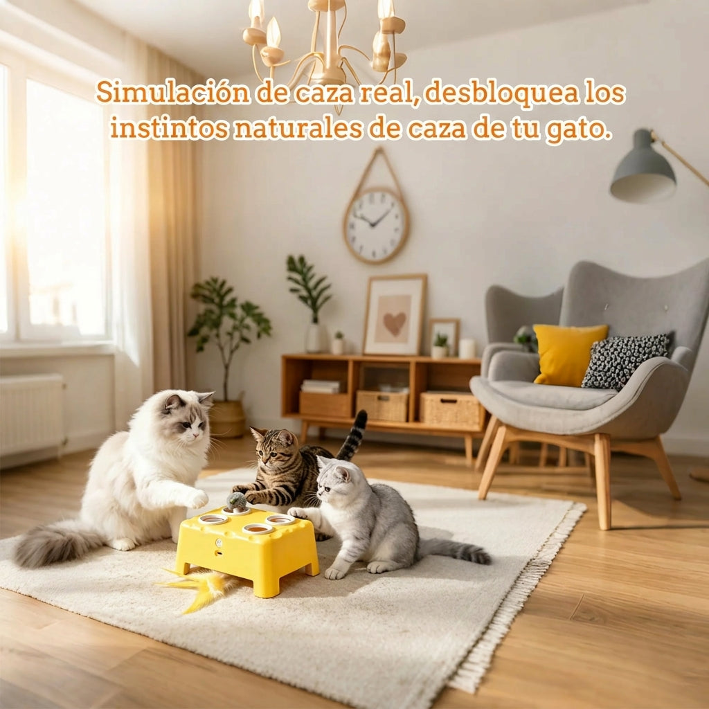 Juguete Interactivo 3 en 1 para Gatos